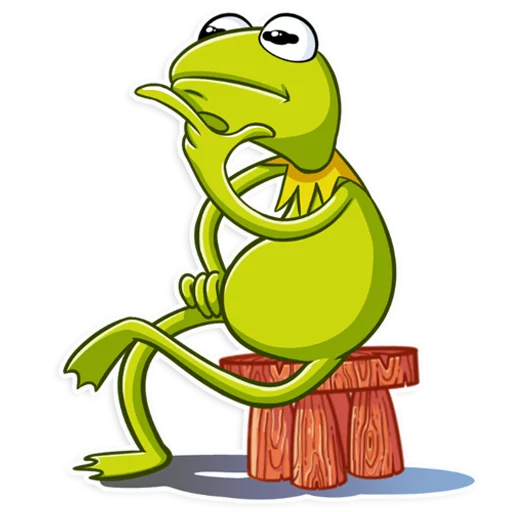 Sticker from the "Kermit the Frog" sticker pack