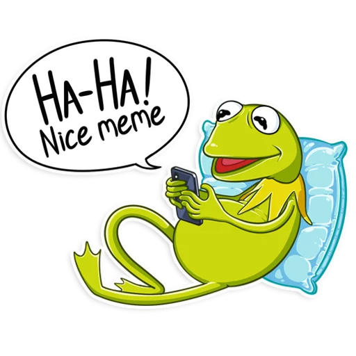 Sticker from the "Kermit the Frog" sticker pack