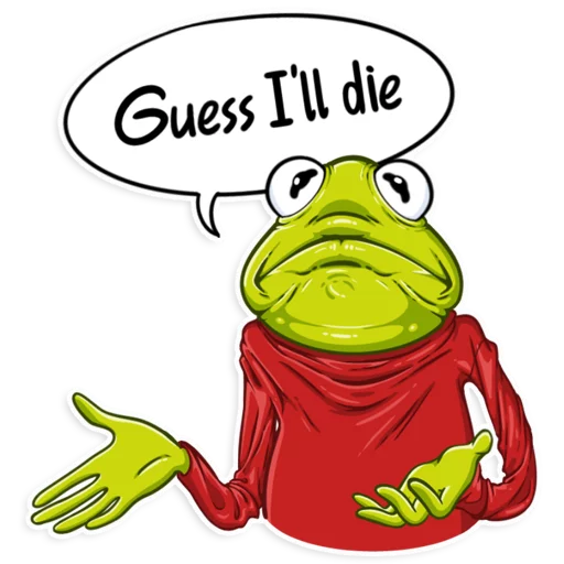 Sticker from the "Kermit the Frog" sticker pack