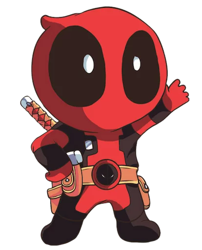 Sticker from the "deadpoolftlady" sticker pack