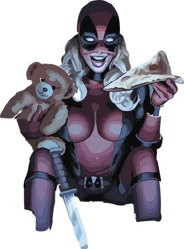 Sticker from the "deadpoolftlady" sticker pack