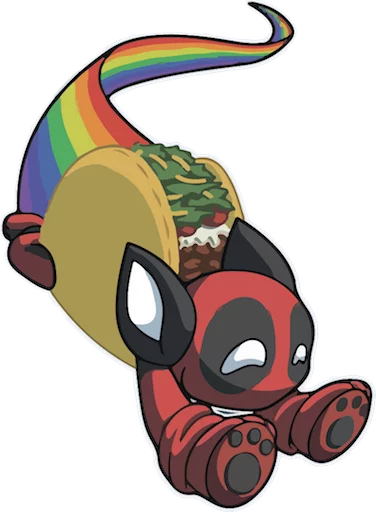 Sticker from the "deadpoolftlady" sticker pack