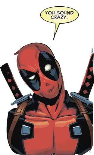 Sticker from the "deadpoolftlady" sticker pack