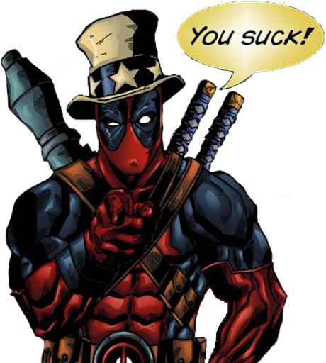 Sticker from the "deadpoolftlady" sticker pack