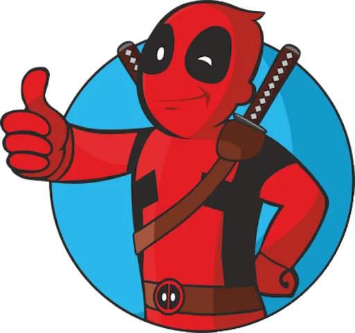 Sticker from the "deadpoolftlady" sticker pack