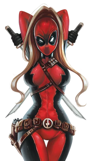 Sticker from the "deadpoolftlady" sticker pack