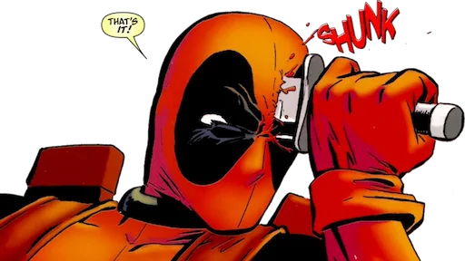 Sticker from the "deadpoolftlady" sticker pack