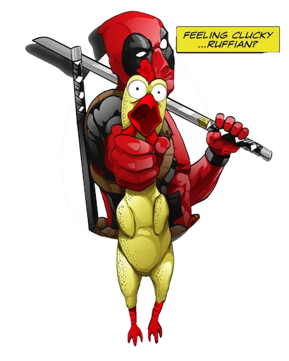 Sticker from the "deadpoolftlady" sticker pack