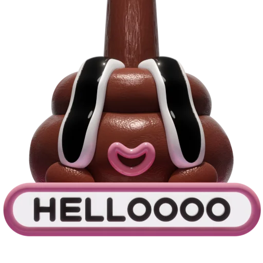 Sticker from the "Boo The Poo" sticker pack