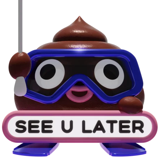 Sticker from the "Boo The Poo" sticker pack