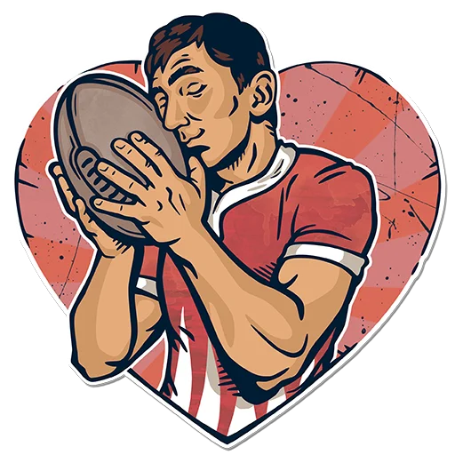 Sticker from the "Rugby 130" sticker pack