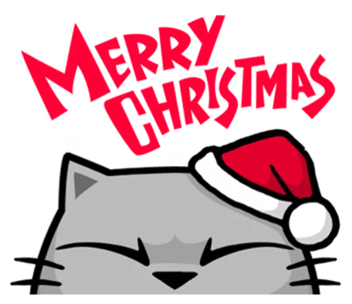 Sticker Meow ! Merry Christmas & Happy New Year