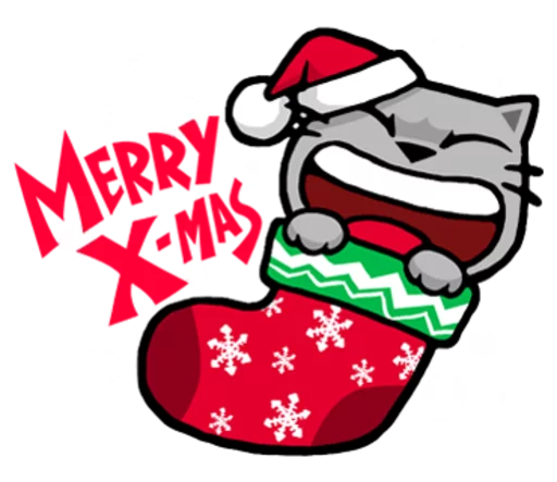 Sticker from the "Meow ! Merry Christmas & Happy New Year" sticker pack