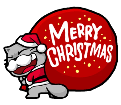 Sticker from the "Meow ! Merry Christmas & Happy New Year" sticker pack