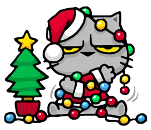 Sticker from the "Meow ! Merry Christmas & Happy New Year" sticker pack