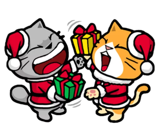 Sticker Meow ! Merry Christmas & Happy New Year