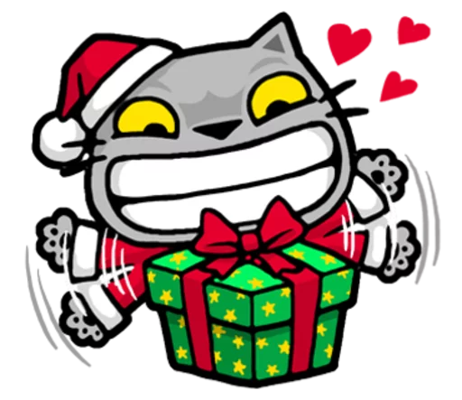 Стикер из набора "Meow ! Merry Christmas & Happy New Year"