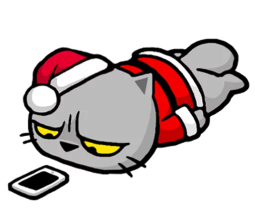 Стикер из набора "Meow ! Merry Christmas & Happy New Year"