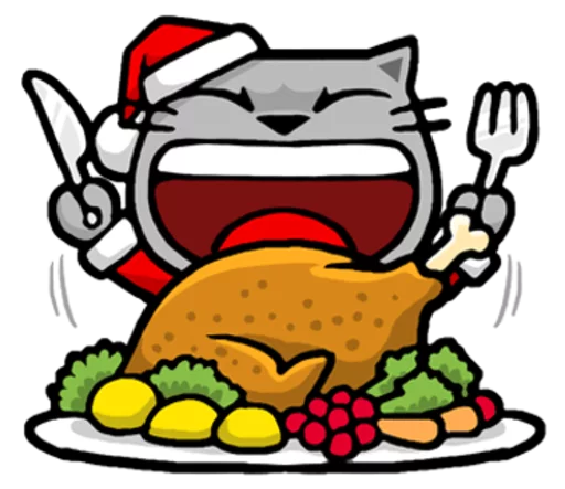 Sticker from the "Meow ! Merry Christmas & Happy New Year" sticker pack