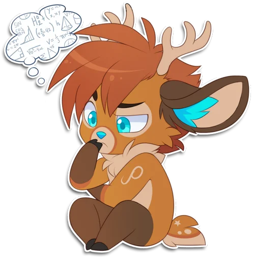 Sticker from the "Rho the Reindeer" sticker pack