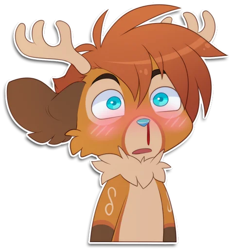 Sticker from the "Rho the Reindeer" sticker pack