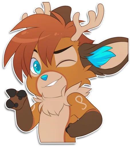 Sticker from the "Rho the Reindeer" sticker pack