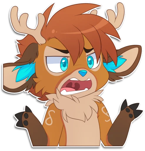 Sticker from the "Rho the Reindeer" sticker pack