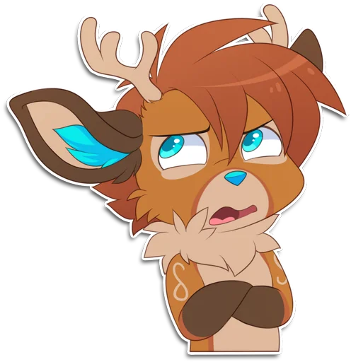 Sticker from the "Rho the Reindeer" sticker pack