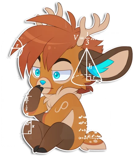 Sticker from the "Rho the Reindeer" sticker pack