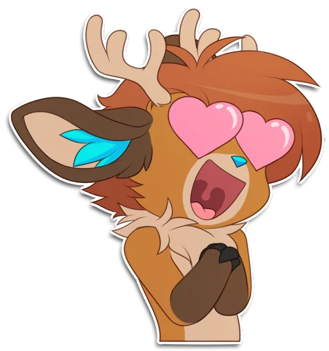 Sticker from the "Rho the Reindeer" sticker pack