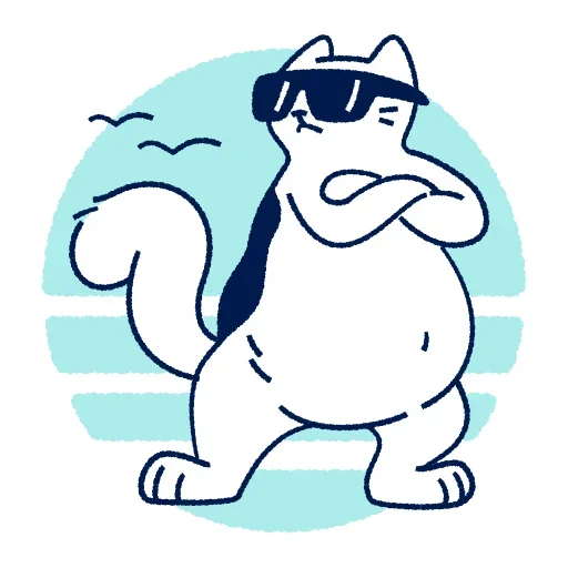 Sticker from the "Кот Макс" sticker pack