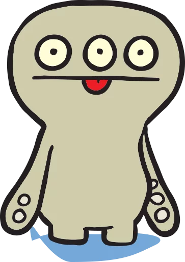 Sticker from the "Ugly Dolls" sticker pack