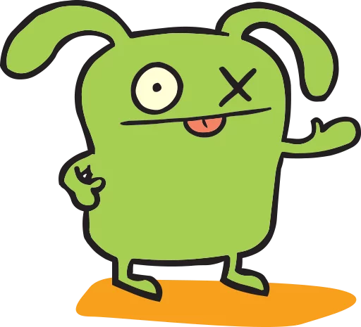 Sticker from the "Ugly Dolls" sticker pack