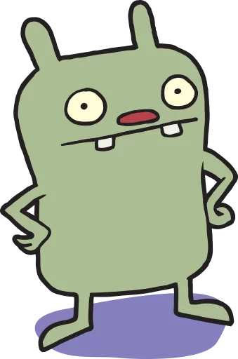 Sticker from the "Ugly Dolls" sticker pack