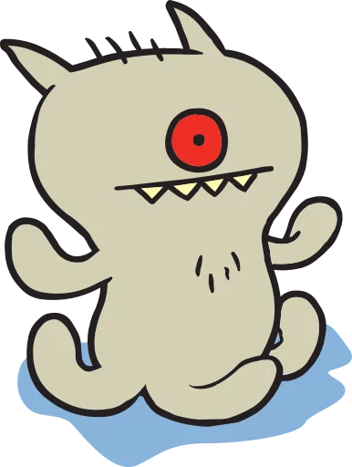 Sticker from the "Ugly Dolls" sticker pack