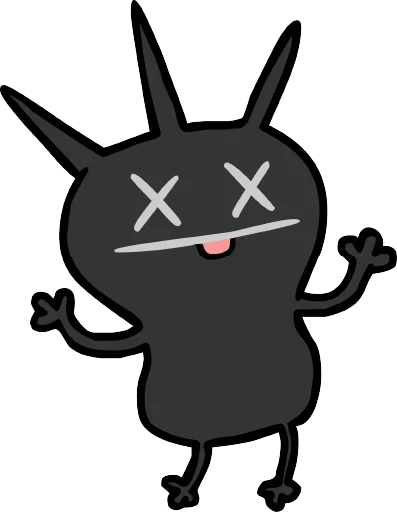 Sticker from the "Ugly Dolls" sticker pack