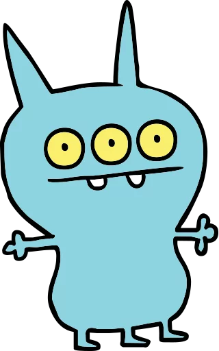 Sticker from the "Ugly Dolls" sticker pack