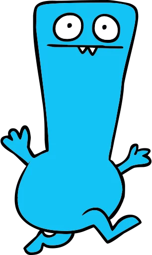 Sticker from the "Ugly Dolls" sticker pack