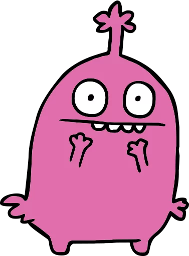 Sticker from the "Ugly Dolls" sticker pack