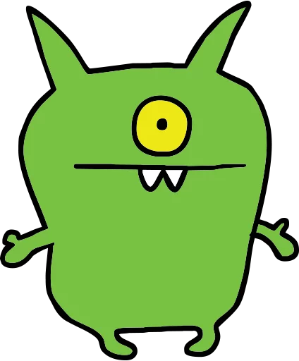 Sticker from the "Ugly Dolls" sticker pack