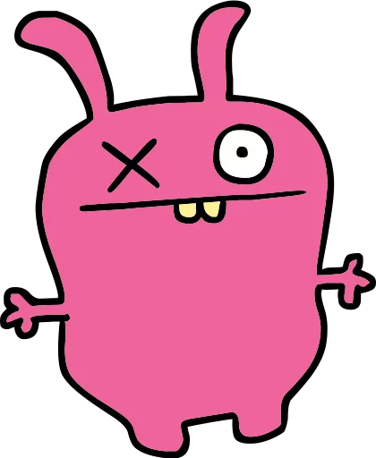 Sticker from the "Ugly Dolls" sticker pack