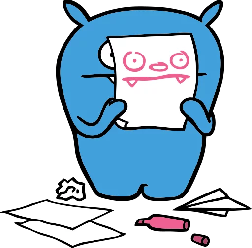 Sticker from the "Ugly Dolls" sticker pack