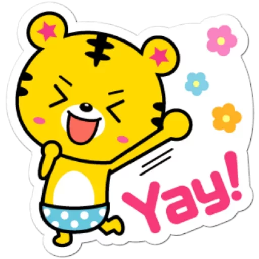 Sticker from the "Yango The Baby Tiger" sticker pack