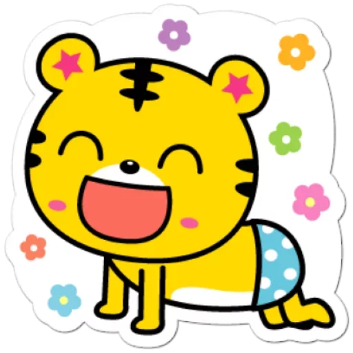 Sticker from the "Yango The Baby Tiger" sticker pack