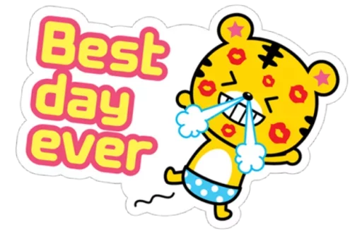 Sticker from the "Yango The Baby Tiger" sticker pack