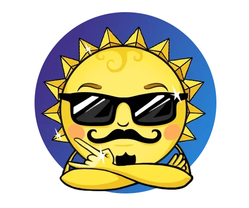 Sticker from the "Sun" sticker pack