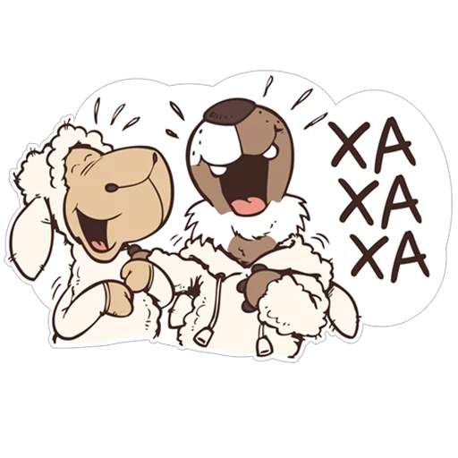 Sticker from the "Овечка Джолли" sticker pack