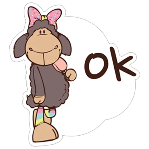 Sticker from the "Овечка Джолли" sticker pack