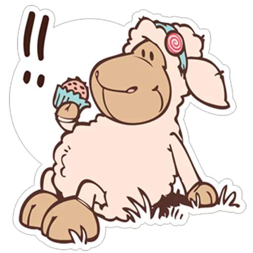 Sticker from the "Овечка Джолли" sticker pack