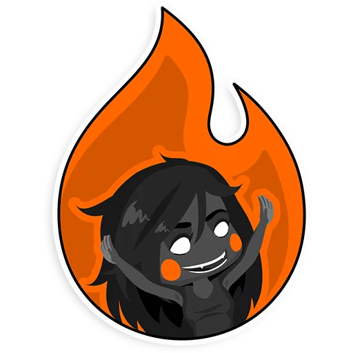 Sticker fire-mori